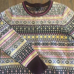 Wool Sequin  Sweater